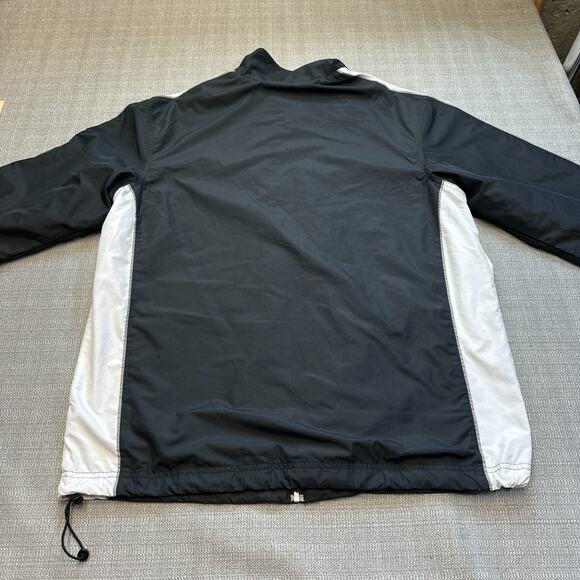 Nike Black White Windbreaker Jacket Large Y2K Retro Streetwear Track Zip Up - Picture 3 of 9